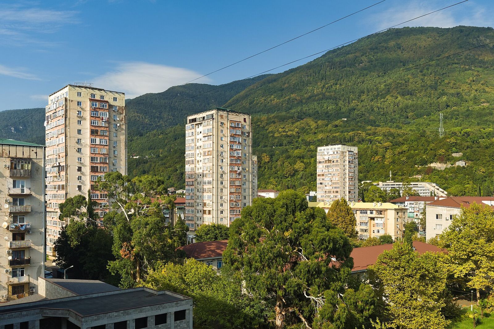 Гагра, вид на горы